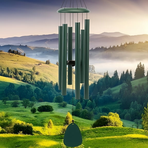 LAMIRO Wind Chimes Outdoor Deep Tone,Large Soothing Melodic Tones Mobile Windchimes,Wind Chimes for Outside,Memorial Wind Chimes Best Gift for Mom Women Grandma Neighbors (32" Forest Coated Aluminum)