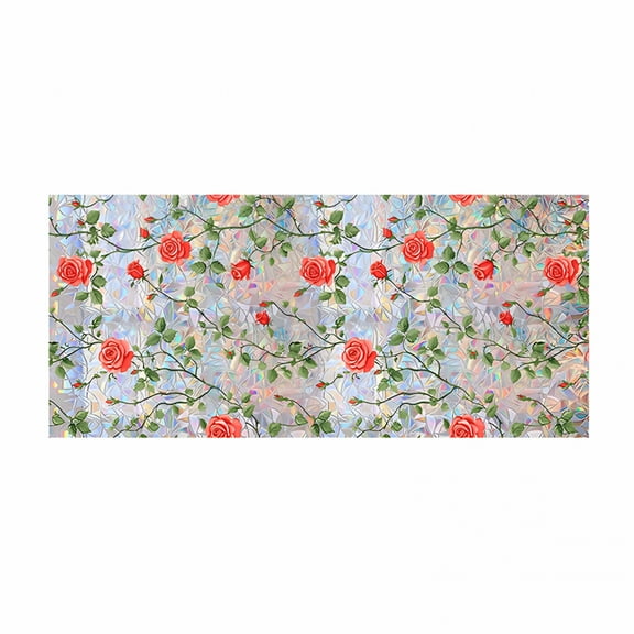 LAMIRO Window Privacy Film Stain Glass Window Film Rainbow Window Film Window Clings Non Adhesive Reusable Decorative for Room for Home Decor C