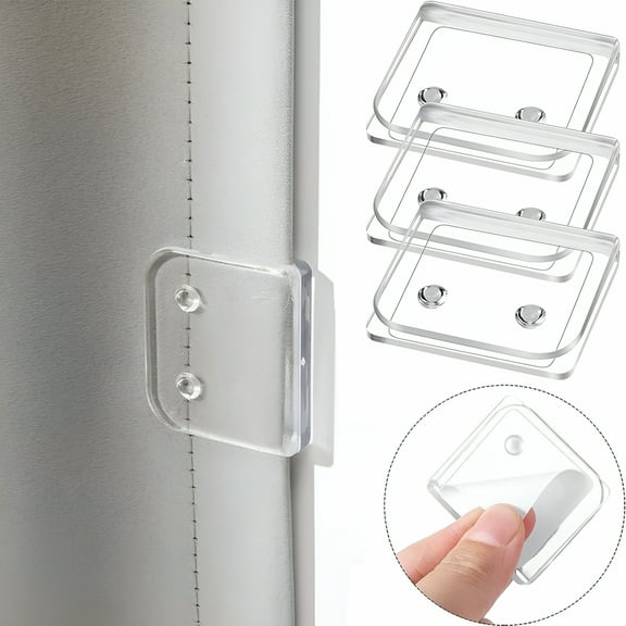 LAMIRO Windproof Shower Curtain Clips Clear Shower Splash Guard Shower Curtain Wall Holder Shower Curtain Wall Holder for Interior Shower Curtains Hold Curtains 1/4Pcs