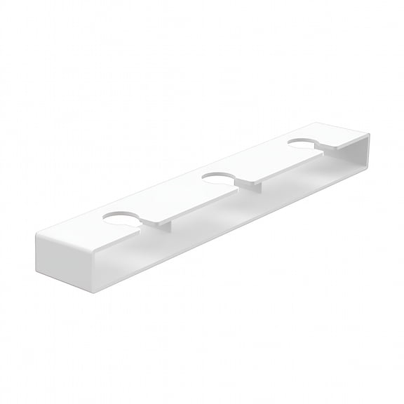 LAMIRO Wine Glass Holder,Under Cabinet Wine Glass Rack,3 Holes Stemware Rack,Glasses Storage Hanger Bar Kitchen Wine Glasses Organizer (White) 2 Pcs