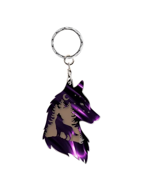 Wolf Key Chain Plateau Wolf Keychains for Men, Cute Car Keychain for Wallet Purses Backpack Cattle Key Chain Gift, Key Decoration Gift for People