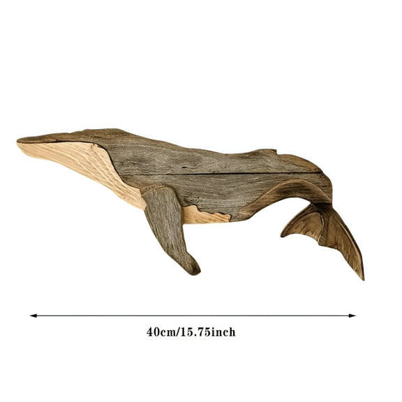 LAMIRO Wood Fish Nautical Beach Wall Decor, Wooden Hanging Coastal Wall Art Decor for Home, Lake House, Ocean Bathroom Decor Bronze