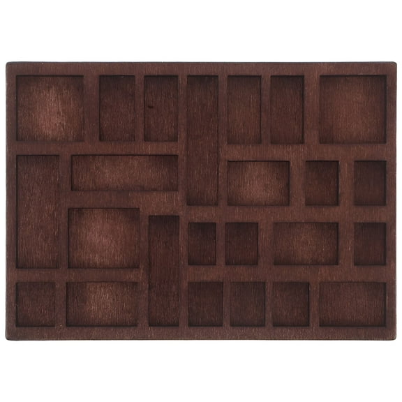 LAMIRO Wood Trinket Shelf For Home Decor With Multi-Compartment Wooden Shadow Box Display Shelf Organizer Storage Shadow Box for Mini Figures