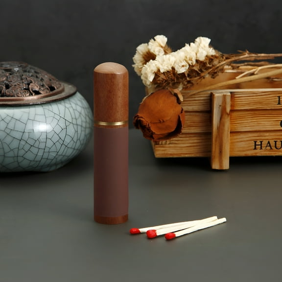 LAMIRO Wooden Matches Box Match Container Decorative Matches Holder Vintage Matches Storage Tube