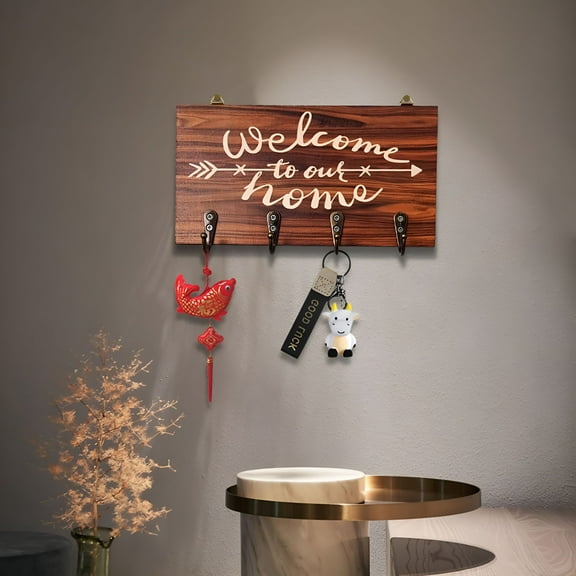 LAMIRO Wooden Welcome Kitchen Essentials for New Home Housewarming Gifts Key Porch Living Room Wall Kitchen Sets for Home Decoration