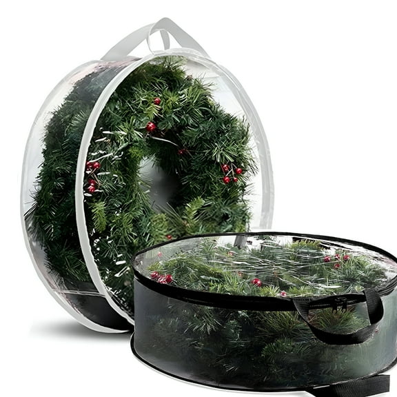 LAMIRO Wreath Storage Bag,Large,Pe Plastic,Seasonal Storage Type,Storage Chests&Boxes
