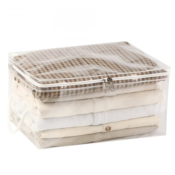 LAMIRO Zippered Storage Bags,Blankets Storage Bags Plastic Storage Bags for Sweater Clothes Bed Sheet Organizer with Zipper for Closet Sweater Bed Sheet Pillow,4 Sizes