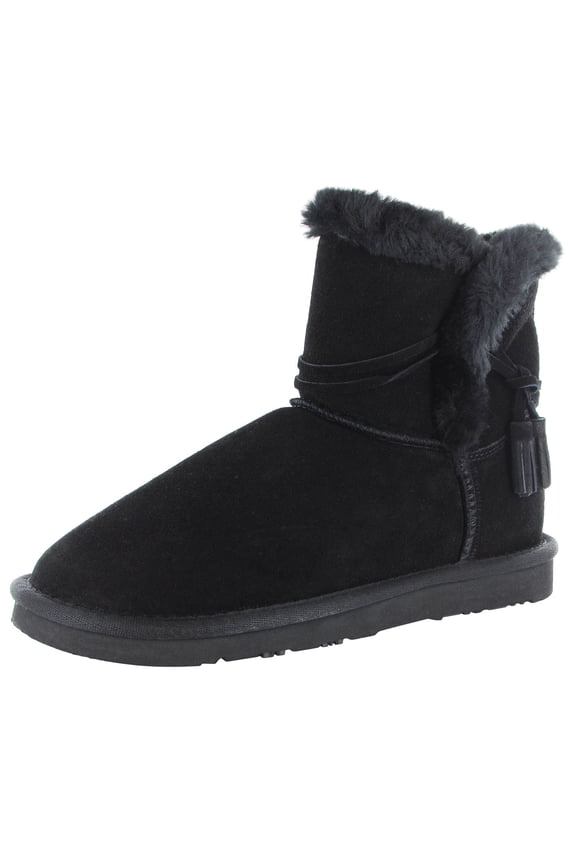 Womens Thalia Water And Stain Resistant Ankle Boot Shoes, Black, US 5