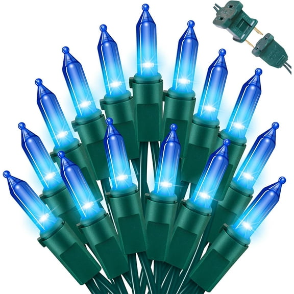 LAMPHOME 100 Mini LED Count Blue -Christmas Lights - 21.6FT LED String Lights, Mini led Lights for Indoor Outdoor Home Holiday Party Wedding Independence Day Decoration