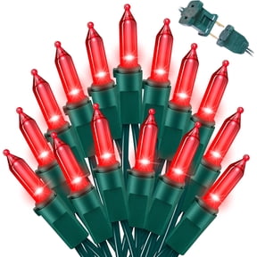 LAMPHOME 100 Mini LED Count RED -String Lights - 21.6FT LED Christmas Lights, Mini led Lights for Indoor Outdoor Home Holiday Party Wedding Independence Day Decoration