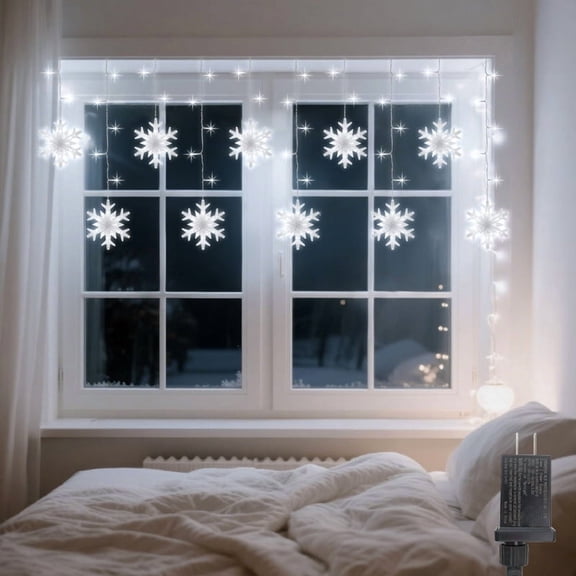 LAMPHOME 155 LED Icicle Christmas Lights, 141 Inch Connectable Icicle String Lights, 10 Drops 11 Modes, Valentine's Day Window Curtain Fairy Lights