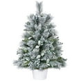 thumbnail image 1 of LAMPHOME 2FT Pine Needle/PE Flower Desktop Tree - 68 Tips, 1-Part Wrap Design, Cement/Plastic Base, 1 of 8