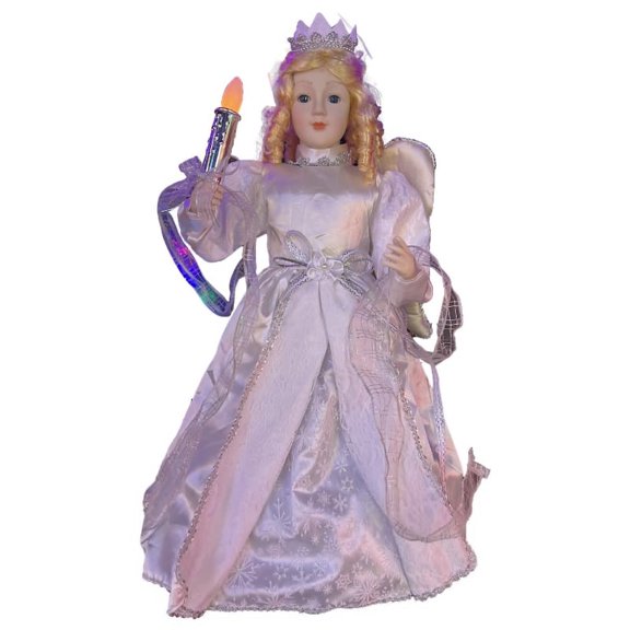 LAMPHOME 60cm (24") Animated Angel Figurine with Crown and Scepter, 18 Inches