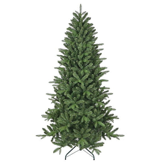 LAMPHOME 6FT Automatic PE/PVC Hybrid Tree - 1168 Tips, Hinged Design, Metal Stand for Holiday Decor