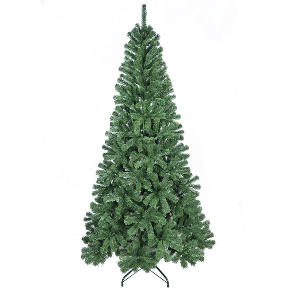 LAMPHOME 6FT Automatic PVC Tree - 518 Tips, 3-Part Hinged Design, Metal Stand for Festive Decor