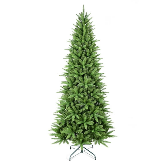 LAMPHOME 6ft PE/PVC Mixed Artificial Christmas Tree (Memory Wire + Iron Wire) with 850 Lush Branch Tips, 3-Part Hinged Design, Metal Stand Xmas Tree for Holiday Dcor