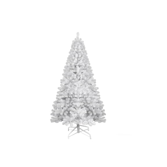 LAMPHOME 6ft Pure White Artificial Christmas Tree with 760 Lush PVC Branch Tips, 3-Part Hinged Quick-Assembly Design, Full Memory Wire Xmas Tree for Winter Holiday Dcor