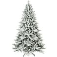 thumbnail image 1 of LAMPHOME 7ft PE/PVC Mixed Flocked Artificial Christmas Tree, 1514 Branch Tips, 3-Part Hinged, Memory Wire, Metal Stand, Green & White, Winter Holiday Décor, 1 of 9