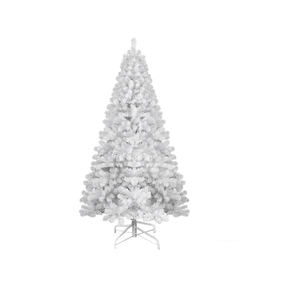 LAMPHOME 7ft Pure White Artificial Christmas Tree with 1064 Lush PVC Branch Tips, 3-Part Hinged Quick-Assembly Design, Full Memory Wire Xmas Tree for Winter Holiday Dcor