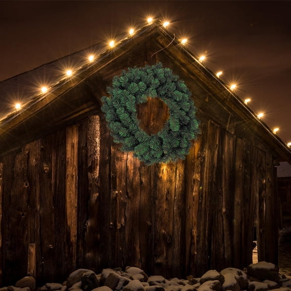 LAMPHOME Colorado Spruce Green Artificial Christmas Wreath - 280 Tips, 30-Inch Unlit Premium Holiday Wreath for Front Door Wall Fireplace Christmas Decor