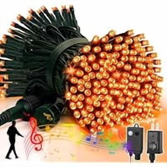 LAMPHOME Orange C9 Christmas Pathway Lights Outdoor, 25.7Ft 20 Bulbs Waterproof Walkway Lights with Stakes, Connectable Yard Decor for Driveway Sidewalk Garden Holiday