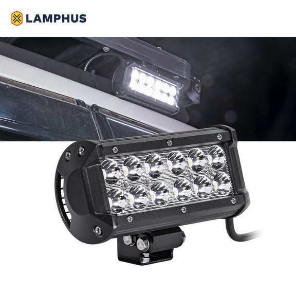 LAMPHUS CRUIZER 6.5" 36W LED Spotlight [30 Degree Spread] [Spot/Fog/Reverse Applications] [IP67]  For Off-Road, Tractors, Tow Trucks, Powersports & Marine Use