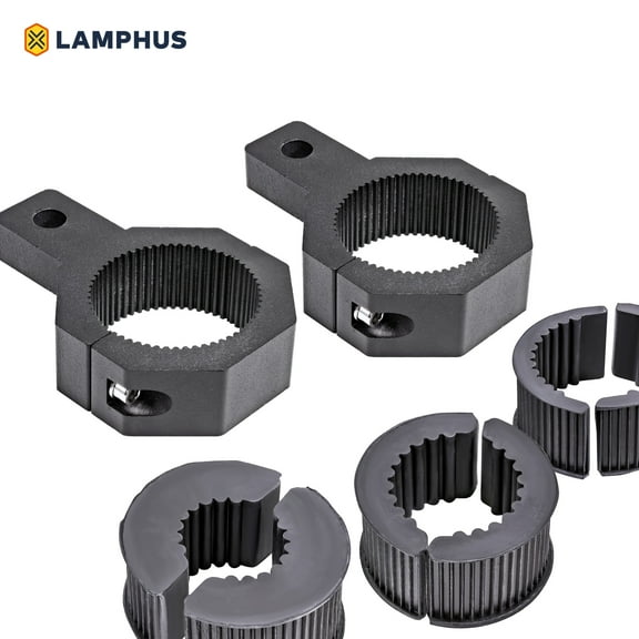 LAMPHUS Cruizer LED Off-Road Light Vertical Bar Clamp Mounting Kit 1"/ 1.5"/ 1.75"/ 2" [2 Clamps] [Includes Allen Hex Key] [User-friendly] - For Light Bar Bull Bar Tube Clamp Roof Roll Cage Holder