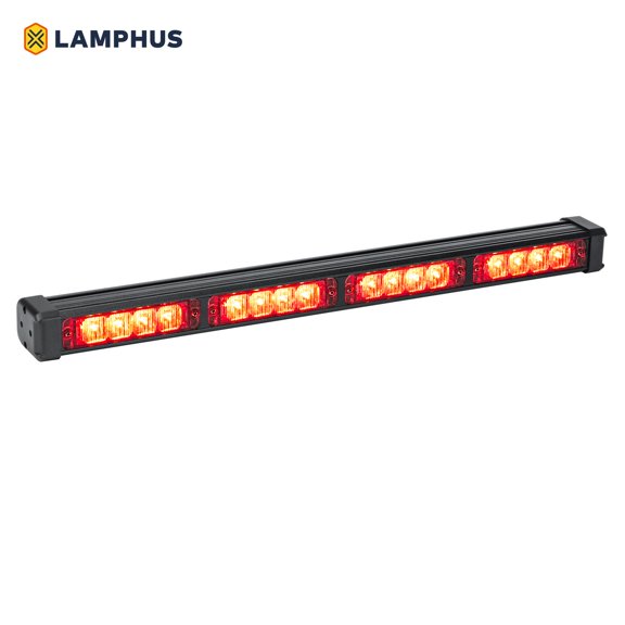 LAMPHUS SolarBlast SBLS44 20" 16W LED Emergency Strobe Warning Deck Light Bar - Red