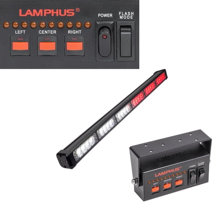 LAMPHUS SolarBlast SBLS64 29" 24W LED EMS EMT Fire Truck Vehicle Traffic Advisor Light Bar - RED WHITE