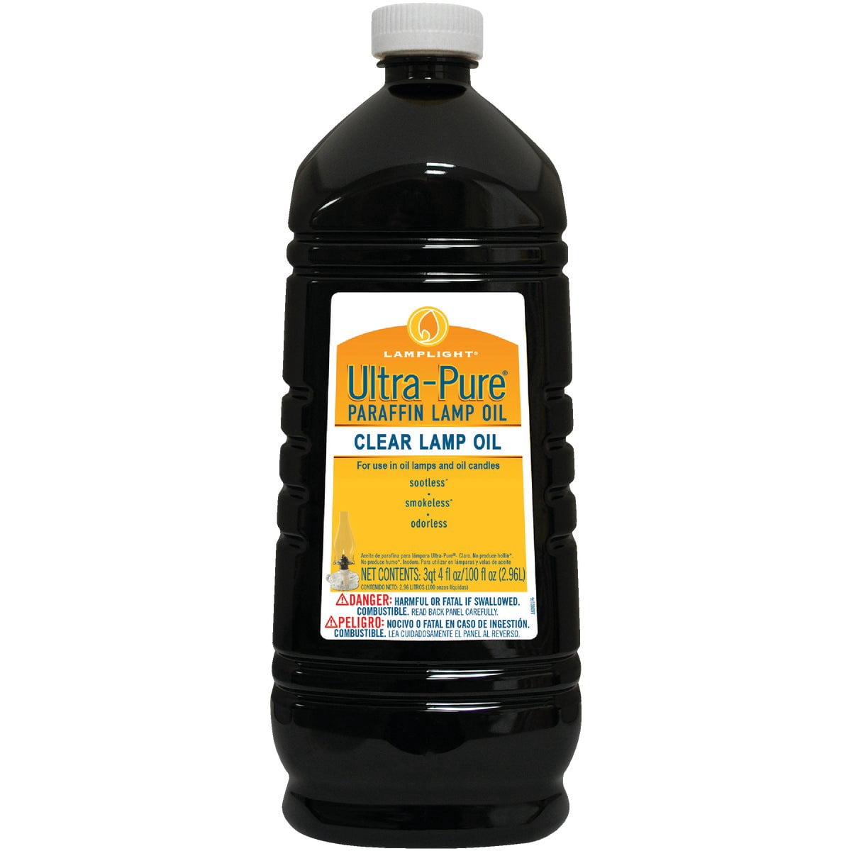Lamplight Farms Ultra Pure Lamp Oil - Smokeless - 100-Ounce, Clear — Residential Use, Standard Application