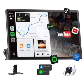 LAMTTO 11" Wireless CarPlay Android Auto, Carplay Screen for Car Built-in Online Video Apps, Car Stereo Backup Camera, Dual WiFi, Bluetooth, FM/AUX