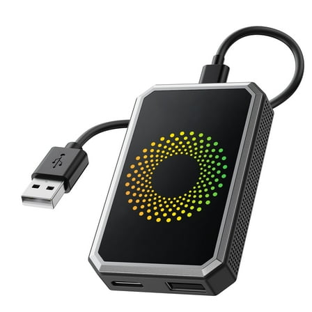 LAMTTO 3-in-1 AI Box&Wireless Carplay Adapter Support Netf1ix/Y0uT0be/T1kT0k/Dongle with USB Drive, for OEM Wired app1e CarPlay Cars