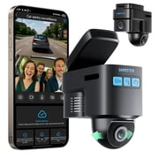 LAMTTO Dash Cam for Car, Wireless Dashcam Front and Inside, 4G LTE Car Camera with Remote Live-View, Location Event Video Alarm, Cloud Storage Upload