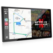 LAMTTO 9 Carplay Screen with Online Video Apps, Portable Wireless CarPlay & Android Auto & Backup Camera, Car Stereo with Dual Wifi & Bluetooth, FM