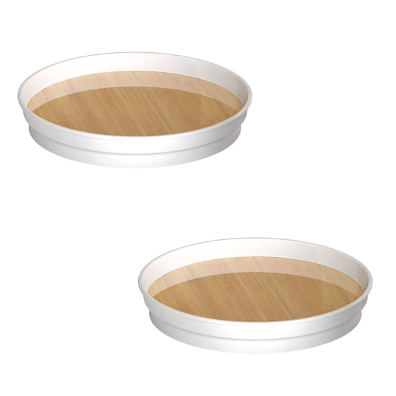 LAMU 10 inch Lazy Susans Organizer Rotating for Refrigerator Cabinet Counter Top, 2 Pack