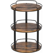 LAMU 12.2 Wood Lazy Susan Turntable Organizer for Cabinet,3 Tier Lazy Susan Spice Rack Organizer for Kitchen, Table Top, Countertop, Pantry