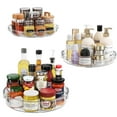 thumbnail image 1 of LAMU 3 Pack Set Lazy Susans for Refrigerator, Turntable Organizer for Table, Countertop Storage Rack for Cabinet, Kitchen, 9.25in+10.62in+11.81in, 1 of 7