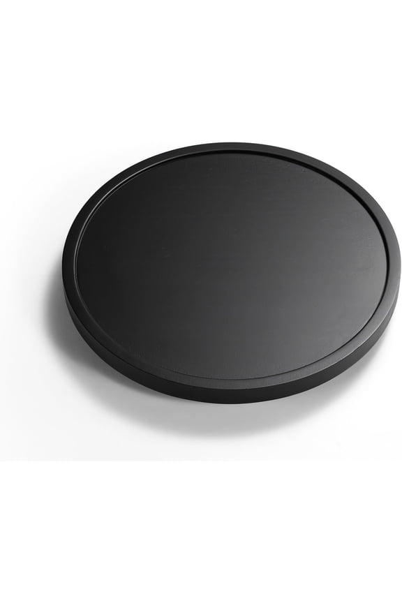 9" Bamboo Lazy Susan Kitchen Turntable for Pantry Cabinet or Table, Black