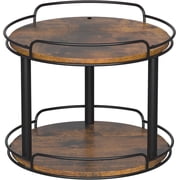 LAMU 12.2 Wood Lazy Susan Turntable Organizer for Cabinet, 2 Tier Lazy Susan Spice Rack Organizer for Kitchen, Table Top, Countertop, Pantry, Bathroom