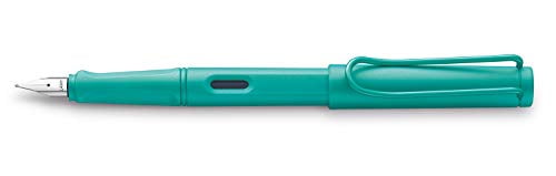 LAMY Safari Candy Fountain Pen 021 - Modern Fountain Pen in Aquamarine Colour with Ergonomic Handle and Timeless Design - Nib Size F - Special Model