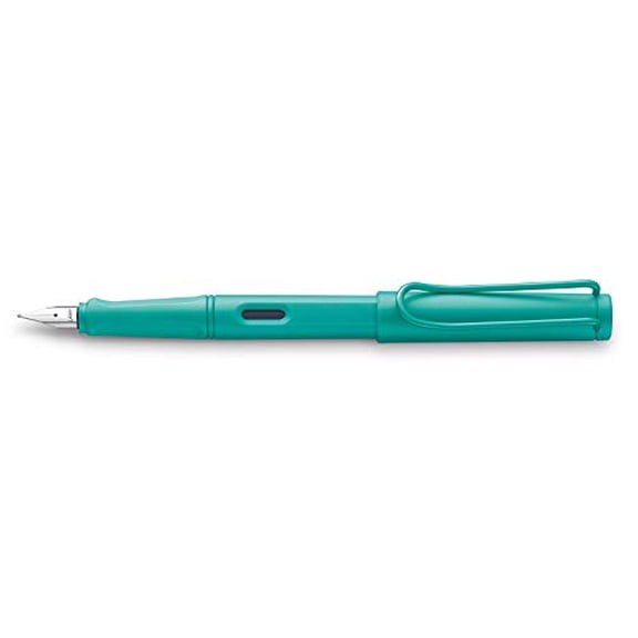 LAMY Safari Candy Fountain Pen 021 - Modern Fountain Pen in Aquamarine Colour with Ergonomic Handle and Timeless Design - Nib Size F - Special Model