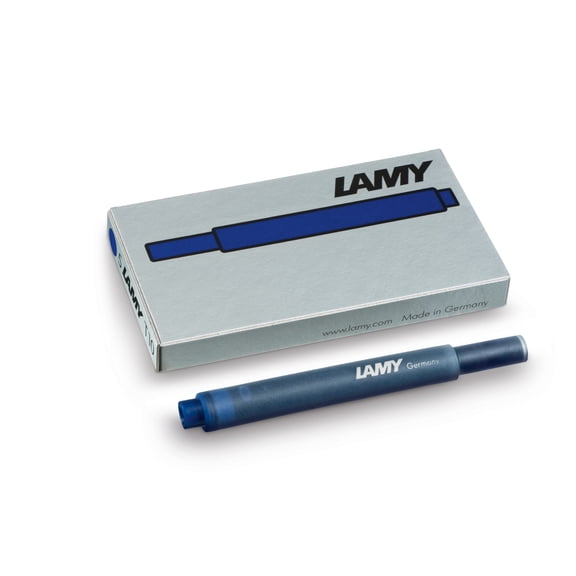 LAMY T10 Ink Cartridges, Blue/Black, 5 Count