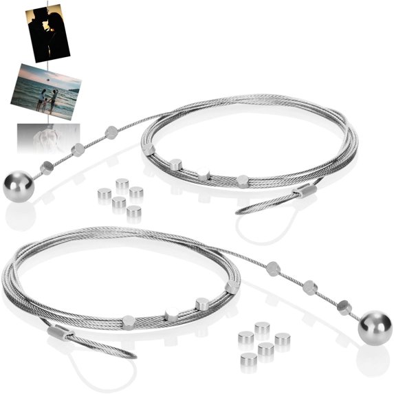 Magnetic Rope Chain LAN 4 Piece Photo Wire Rope Photo Wire with Magnetic Rope Pictures ...