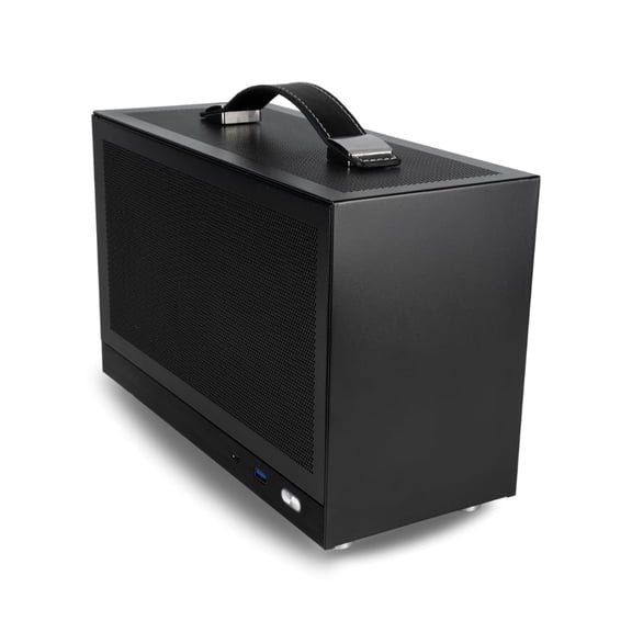 LAN Gamer RTX 5070 12GB, 20-Core Intel Ultra 7 265, 32GB DDR5 RAM, 1TB Gen4 NVMe SSD, 8.1L Mini ITX SFF Desktop w/Windows 11 Pro, 3-Year Warranty, RGB Keyboard+Mouse, Internal Wi-Fi 6E (Black)