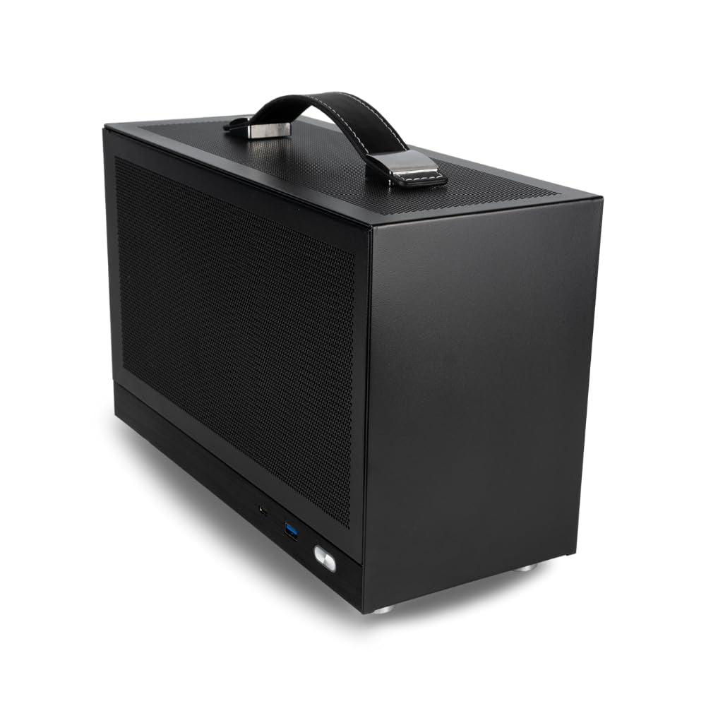 LAN Gamer RTX 5080 16GB, 8-Core AMD Ryzen 7 8700F CPU, 32GB DDR5 RAM, 2TB Gen4 NVMe SSD, 8.1L Mini ITX SFF Desktop w/Windows 11 Pro, 3-Year Warranty, RGB Keyboard+Mouse, Internal Wi-Fi 6E (Black)