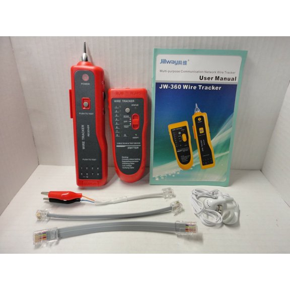 LAN Network Cable Tracker Tracer Tester Phone RJ45 RJ11 Cat 5 5e 6 Wire Scan Kit