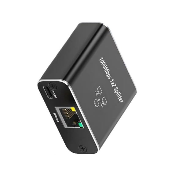 LAN Splitter 1 to 2 3 4 1000 Mbps Ethernet Splitter with Type C Power Cable Gigabit Switches for Computer, Hub, Routers