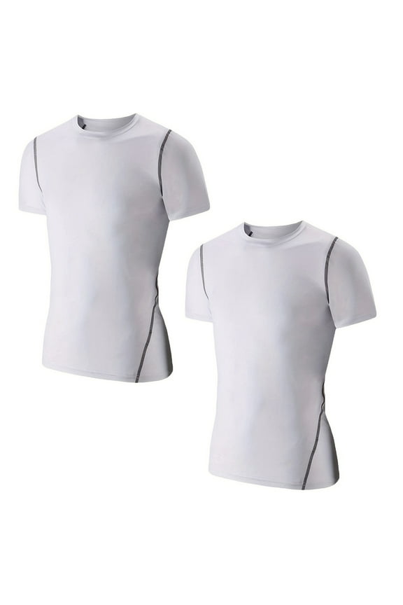 2 Pack Boys Athletic Athletic Dry Compression Short Sleeve T Shirts Size 7