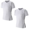 thumbnail image 1 of LANBAOSI 2 Pack Boys Athletic Cool Dry Compression Short Sleeve T Shirts Size 14, 1 of 7