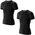 thumbnail image 1 of LANBAOSI 2 Pack Boys Athletic Athletic Dry Compression Short Sleeve T Shirts Size 14, 1 of 8